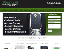 Tablet Screenshot of fortresslockandsecurity.com